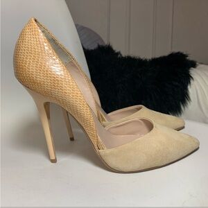 Steve Madden Tan Snakeskin Heels